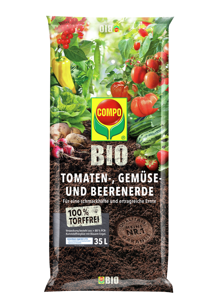 COMPO BIO Tomaten- Gemüse & Beerenerde, 35 Liter